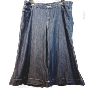 Lane Bryant Women's Wide-Leg Denim Capri Jeans Y2K